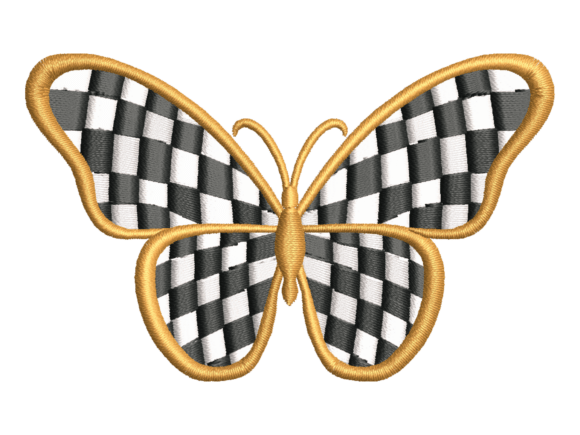 Checkered Butterfly Embroidery: A Craft Fair Review