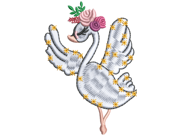 Flower Crown Swan Embroidery Review for Sellers