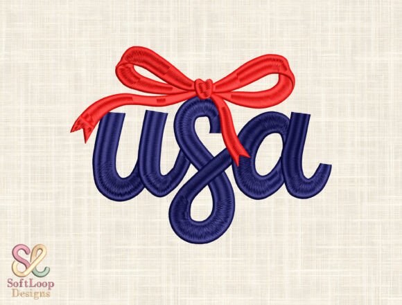 USA Bow Embroidery Design Review for Boutiques